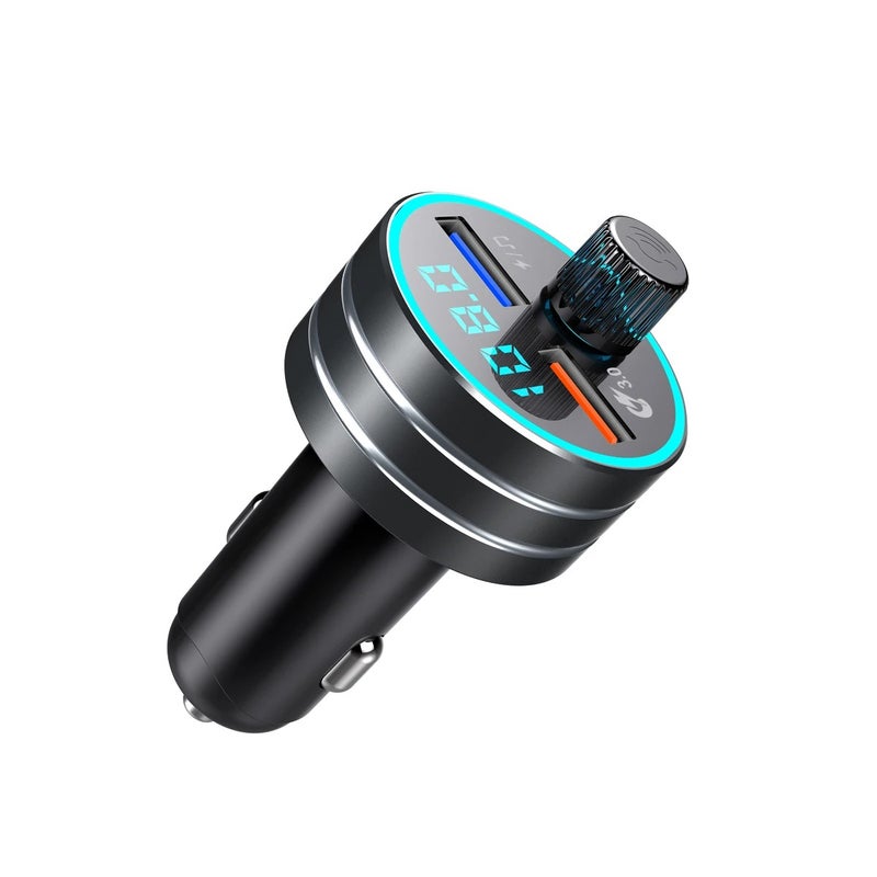Y&D New Bluetooth FM Transmitter for Car, MP3 Player Receiver, Dual USB Car Charger Ports, Universal USB Automobile Charger, Hands-Free Calling & Music Streaming - Image 3